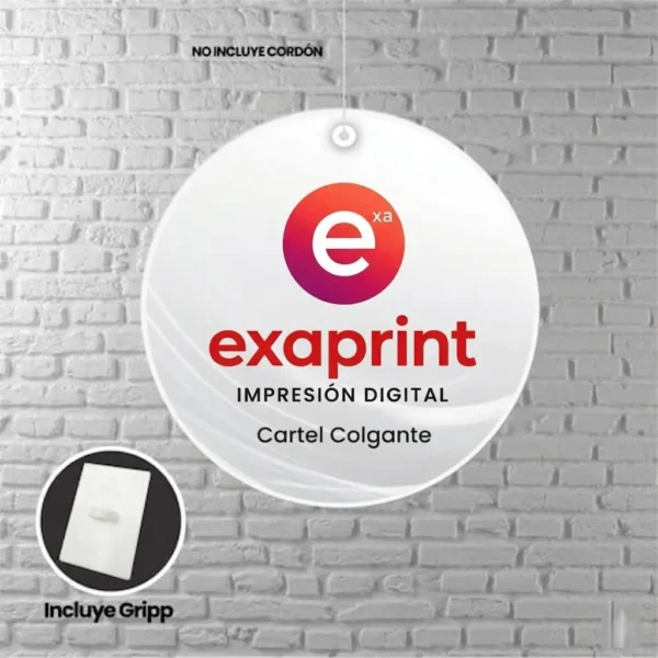 Cartel Colgante Circular