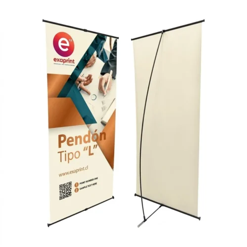 Impresión Pendones con Estructura--Pendon L papel sintético