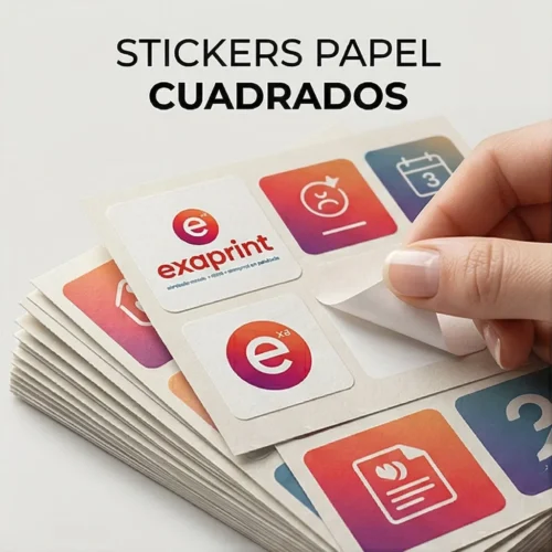 Stickers-Etiquetas Estándar Stickers Papel Cuadrados
