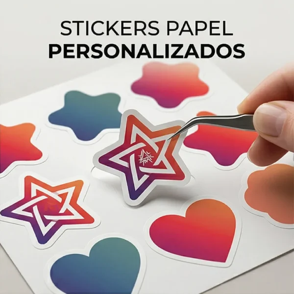 Stickers-Etiquetas Estándar Stickers Papel Personalizados