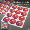Stickers-Etiquetas Estándar Stickers en hoja 5 x 5 Circulares Stickers-Etiquetas Estándar Stickers en hoja 5 x 5 Circulares