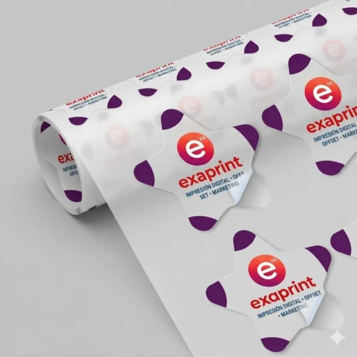 Etiquetas adhesivas transparentes personalizadas