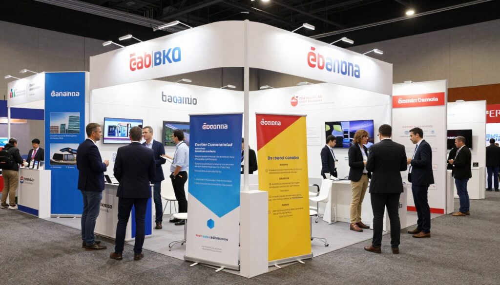 Pendones en ferias comerciales y eventos corporativos en Chile