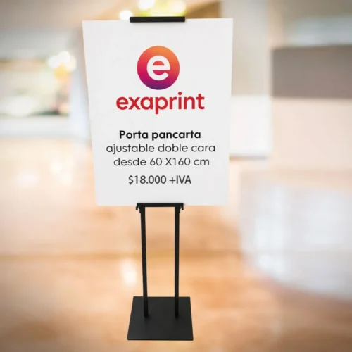 Porta pancarta ajustable-doble-cara-publicitario-exaprint