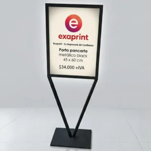 Porta pancarta metálico black 45 x 60 cm-publicitario-exaprint